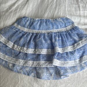 Urban Outfitters Blue Tiered Mini Skirt